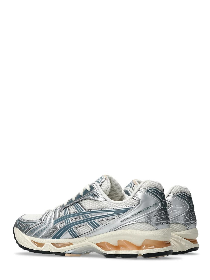 Asics Futuristic Metallic Silver Sneakers With Breathable Mesh Panels