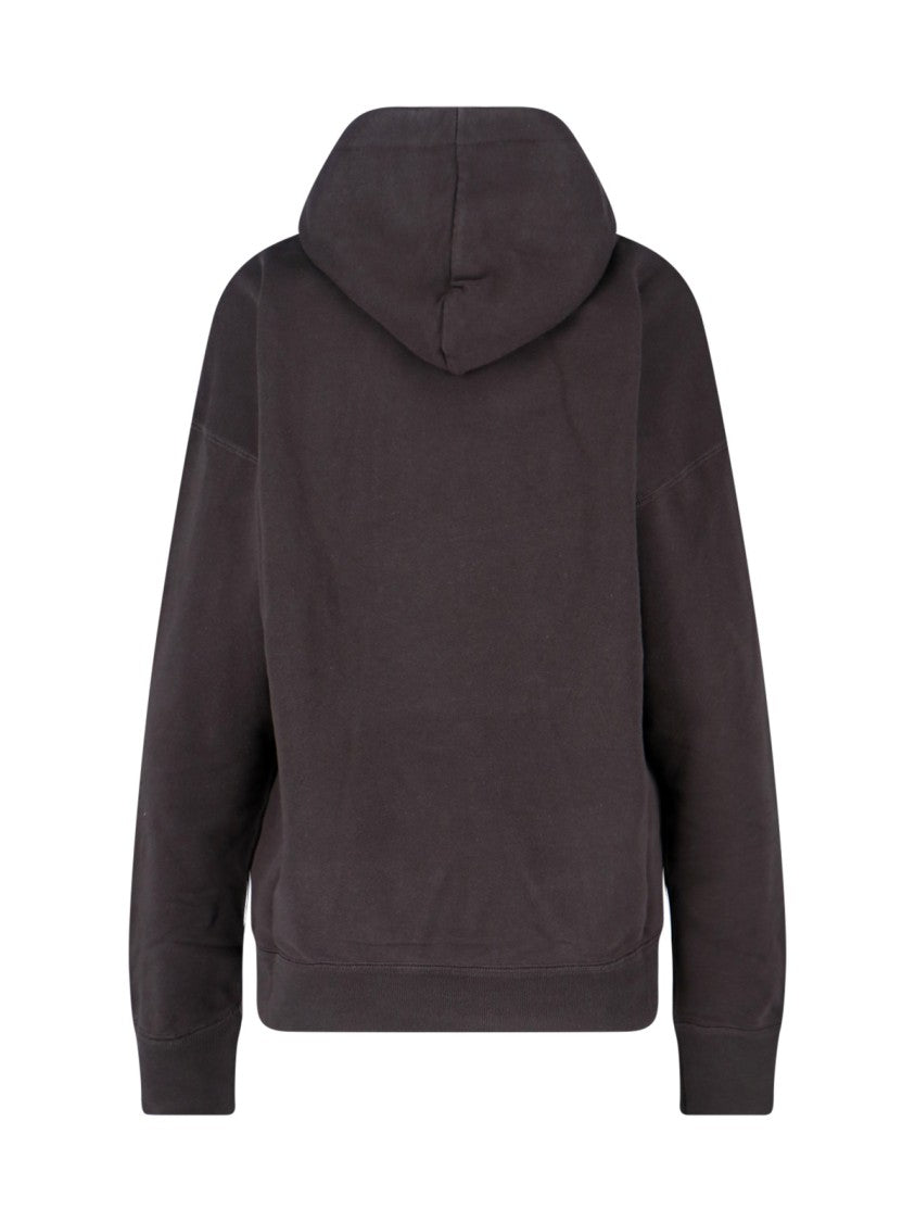 Isabel Marant Étoile Black Mansel Logo Cotton Hoodie
