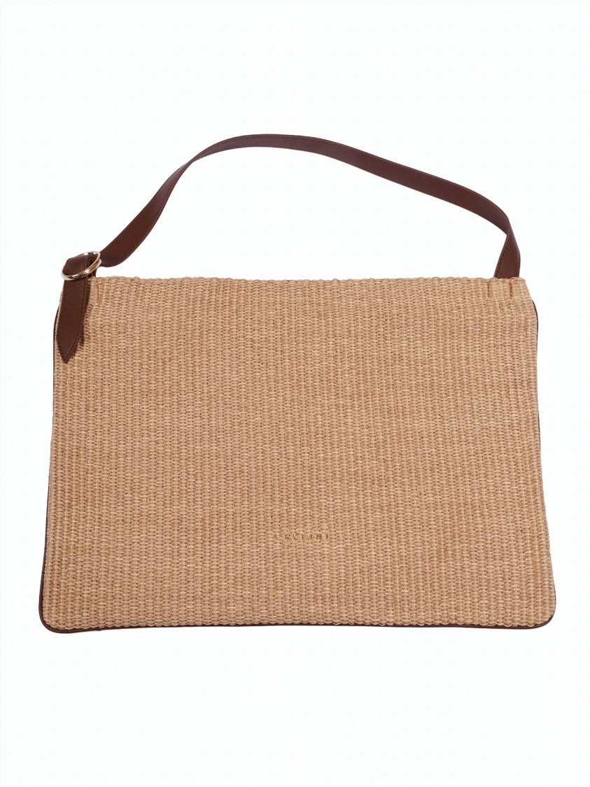 Claudio Orciani Natural Straw Woven Handag