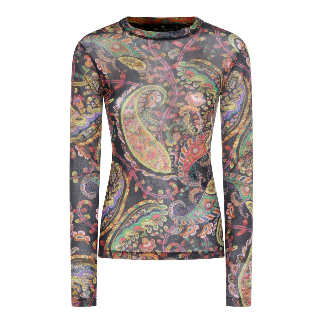 Etro Multicolor Printed Long-Sleeve Top