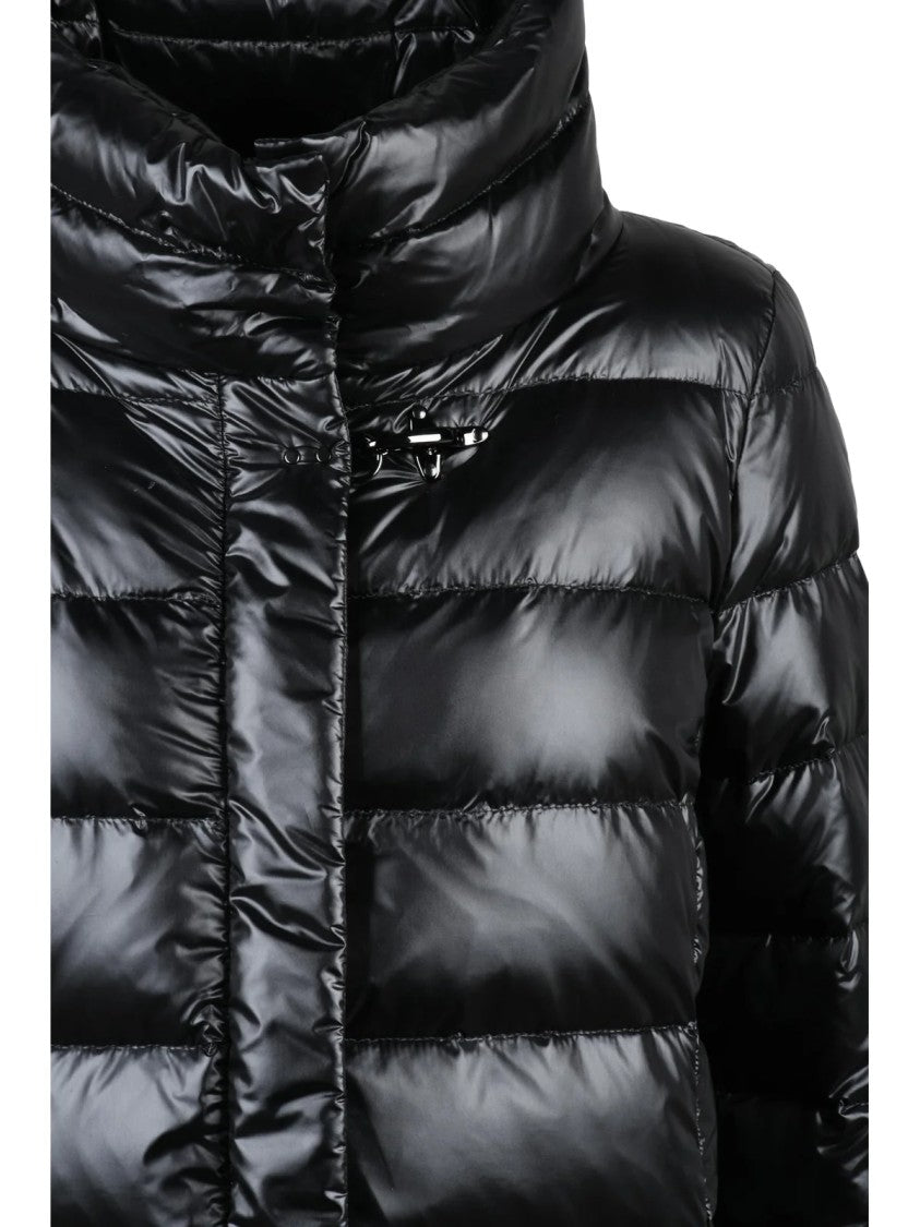 Fay Black Polyamide Quilted Down Jacket
