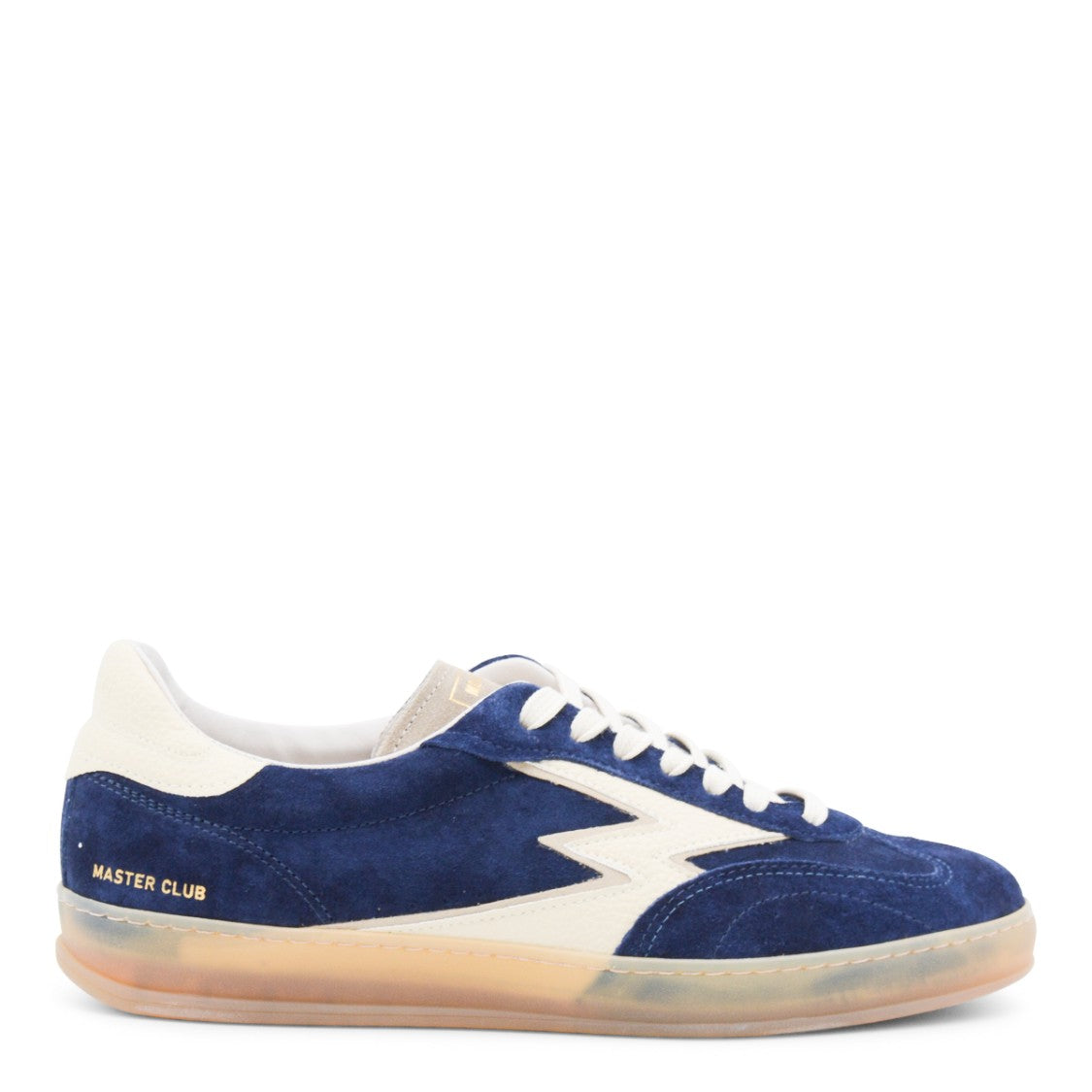 Moaconcept Navy Sneakers From Moaconcept Featuring Round Toe, Laces Fastening, Lateral Logo And Flat Rubber Sole.