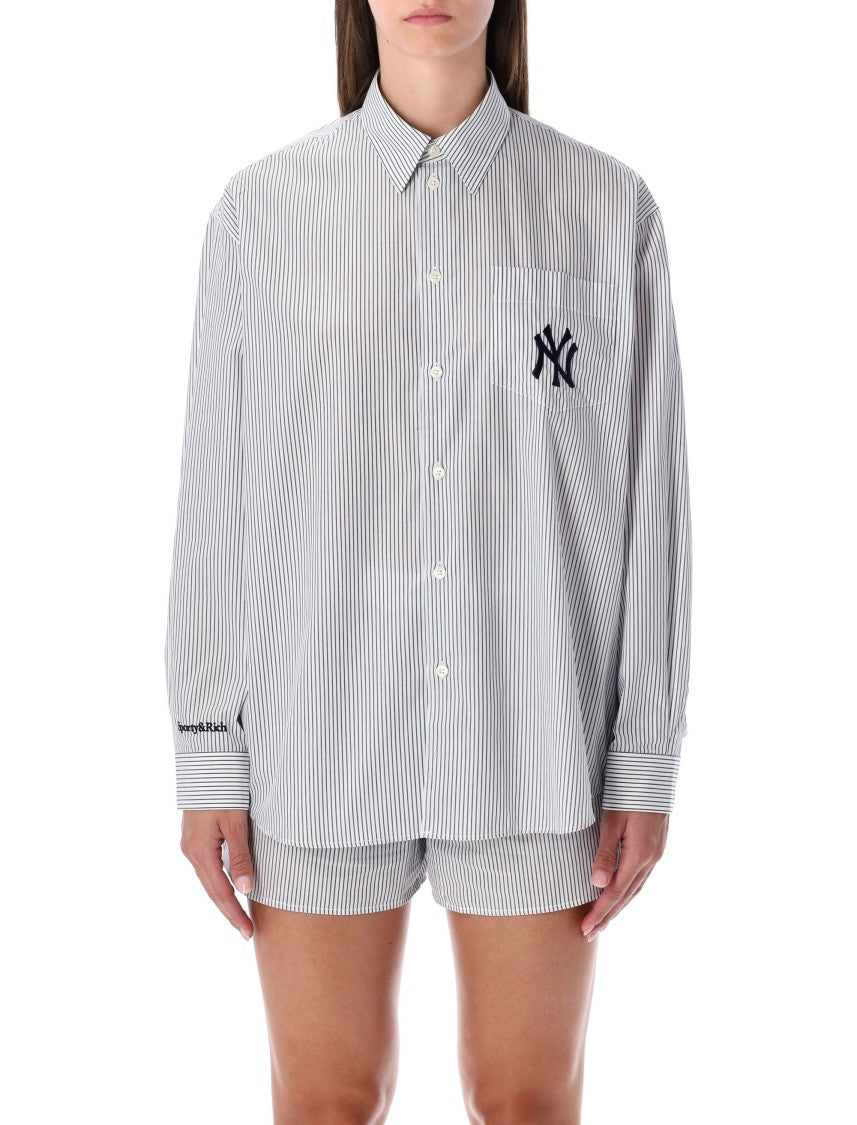 Sporty And Rich Yankees Stripes Shirt Oversized