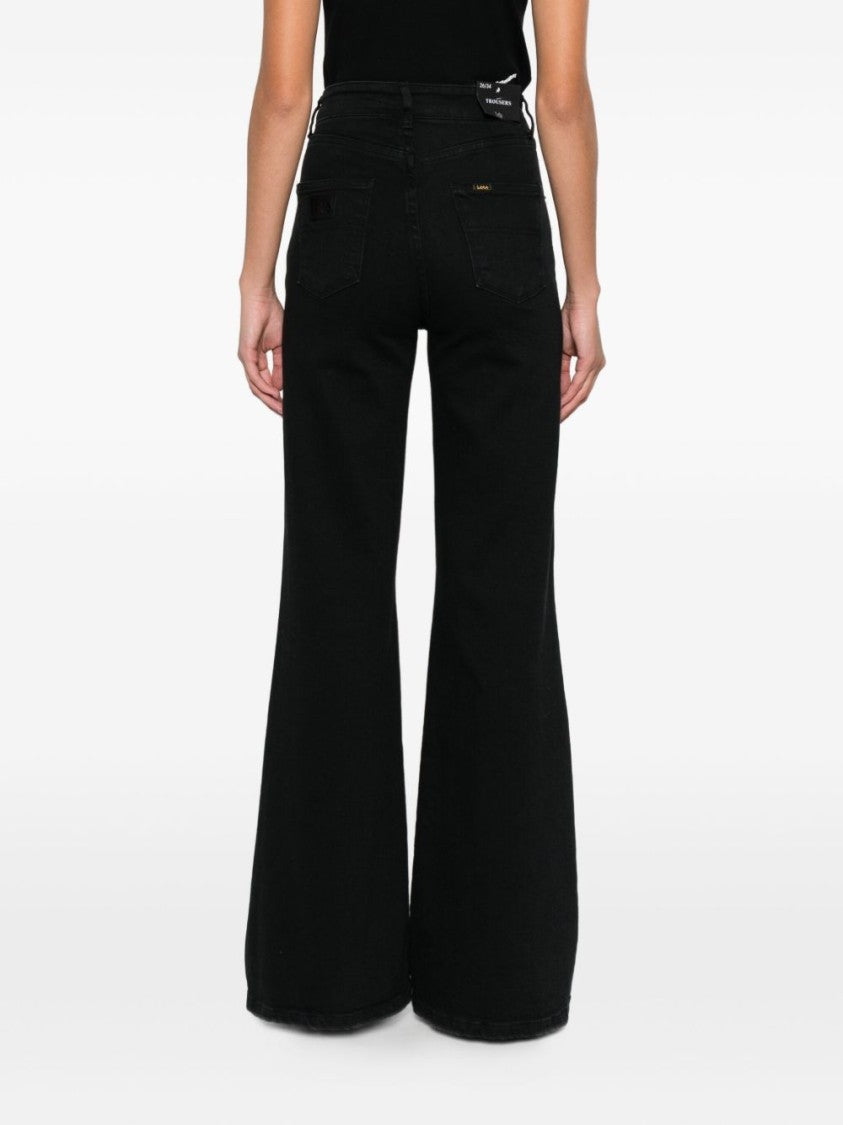 Iois Flared Black High-Waisted Jeans