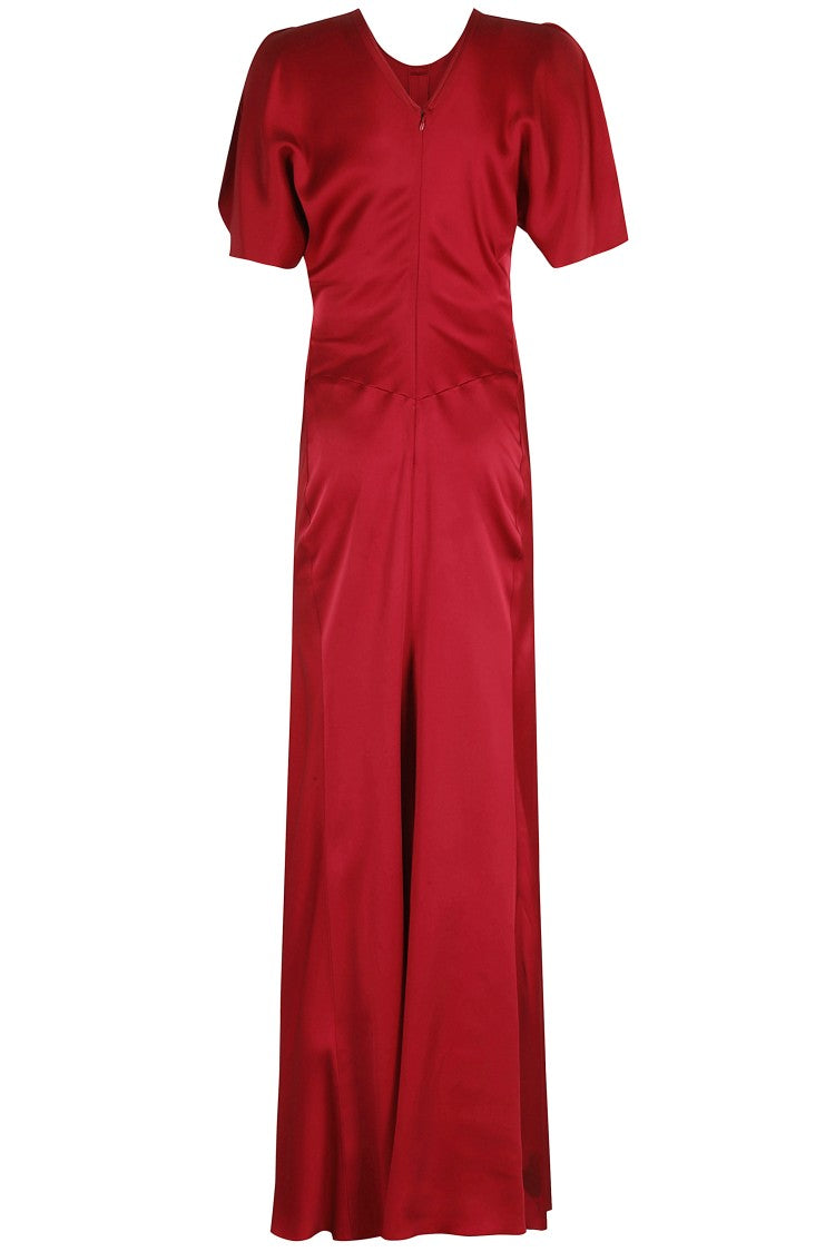 Victoria Beckham Gathered Waist Floor-Length Dress