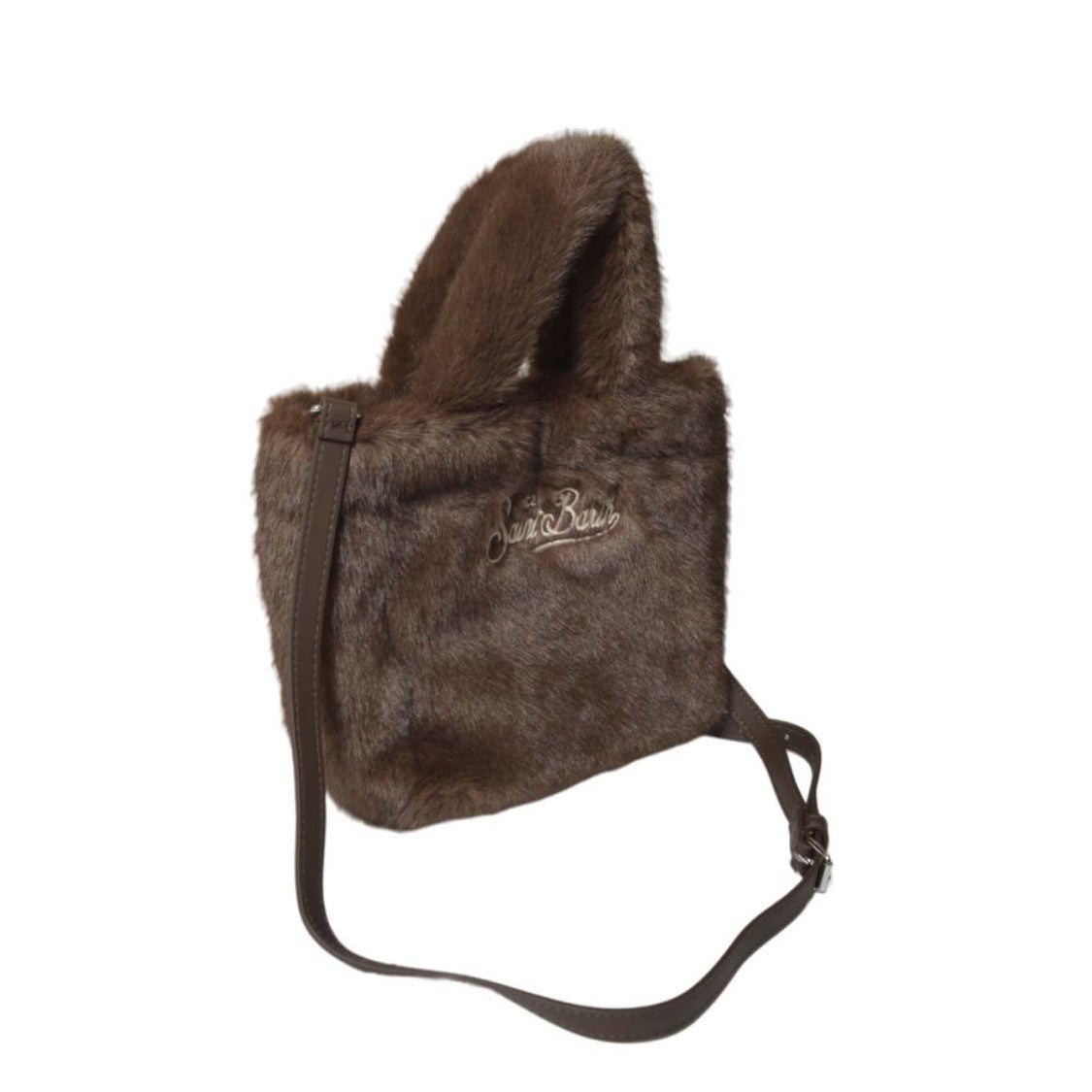 Mc2 Saint Barth Structured Brown Handbag With Classic Design