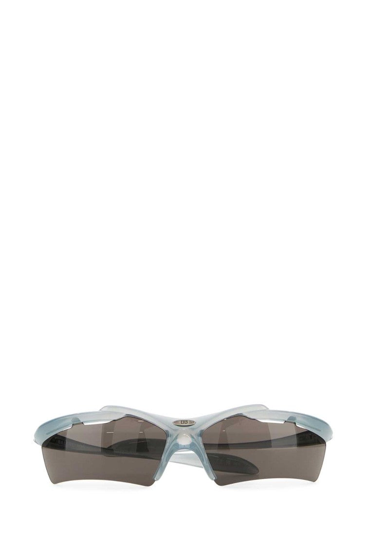 Balenciaga Light Blue Acetate Turbo Rectangle Sunglasses