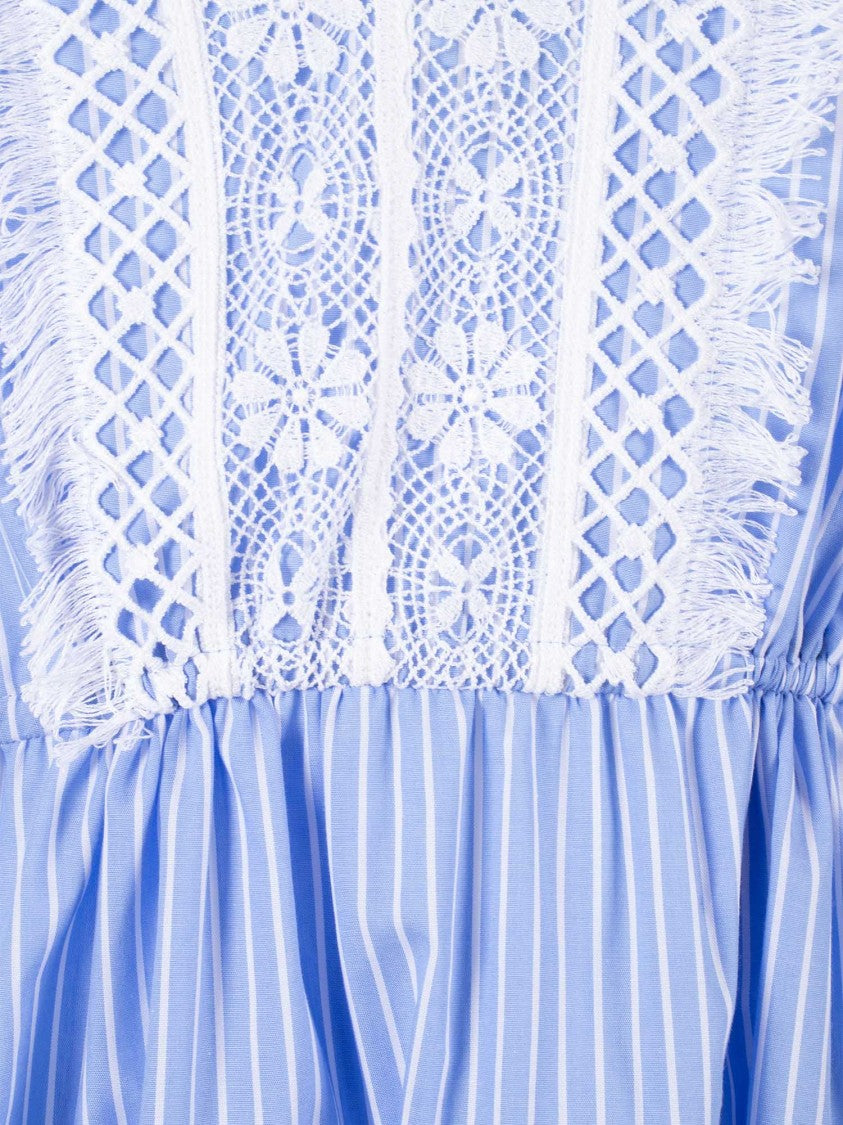 Ermanno Scervino Relaxed Fit Short Dress With Tiered Skirt