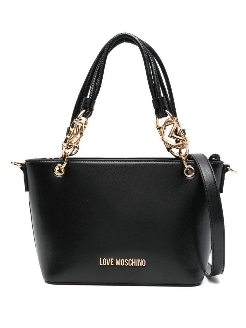 Love Moschino Structured Handbag With Gold-Tone Accents
