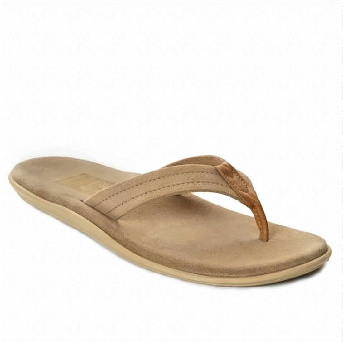 Island Slipper Suede Upper Slip-On Sandals With Cushioned Footbed