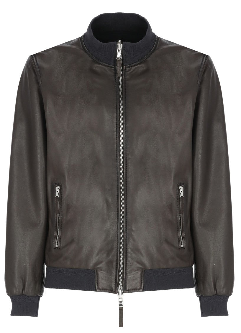 The Jack Leathers Brown Dennis Reversible Leather Jacket