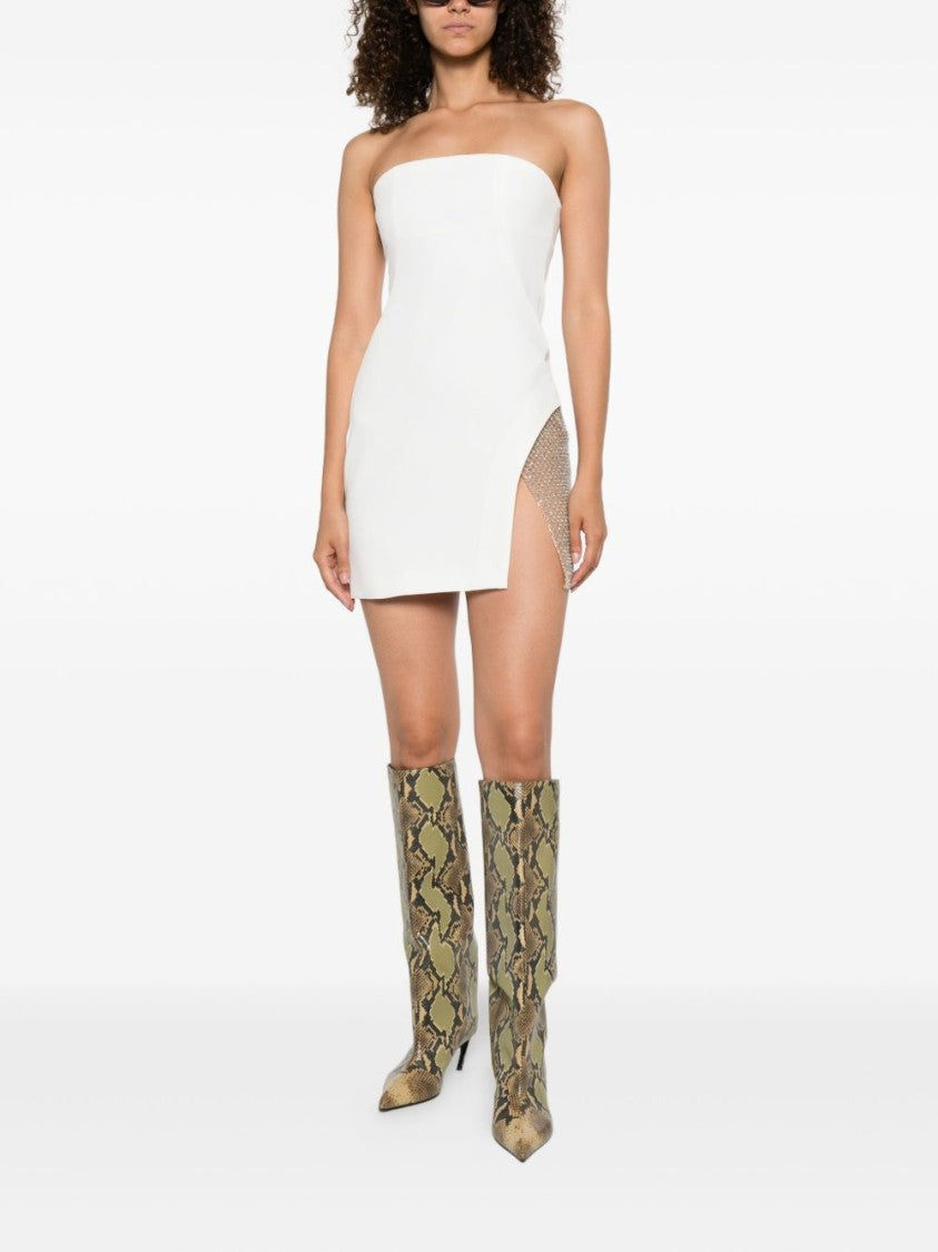 The Attico Crystal-Embroidered Strapless Mini Dress