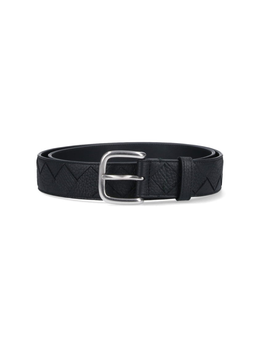 Bottega Veneta "Taurillon" Belt – Black