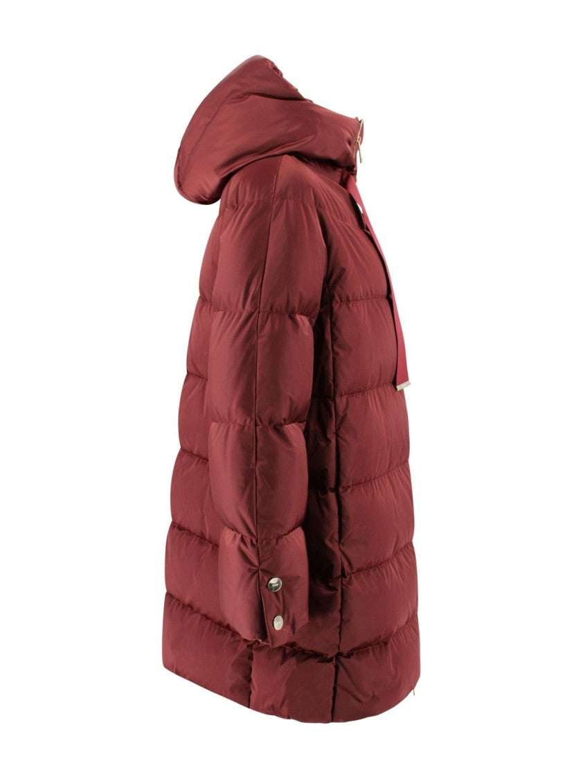 Herno White Puffer Jacket With High Collar