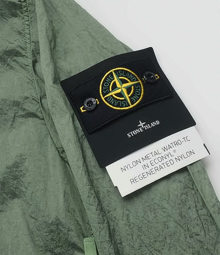 Stone Island Lightweight Green Polyamide Utility Jacket