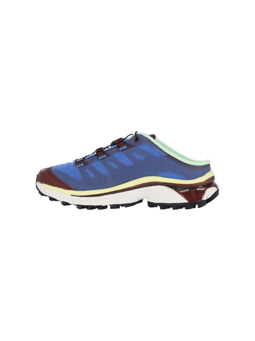 Mm6 By Maison Margiela Mesh Blue Sneakers With Green Accents