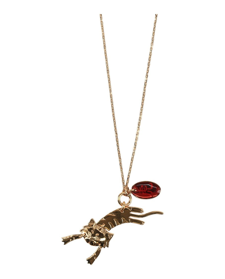 Ferragamo Tiger Pendant Necklace