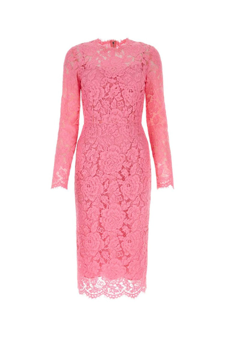 Dolce & Gabbana Pink Lace Dress