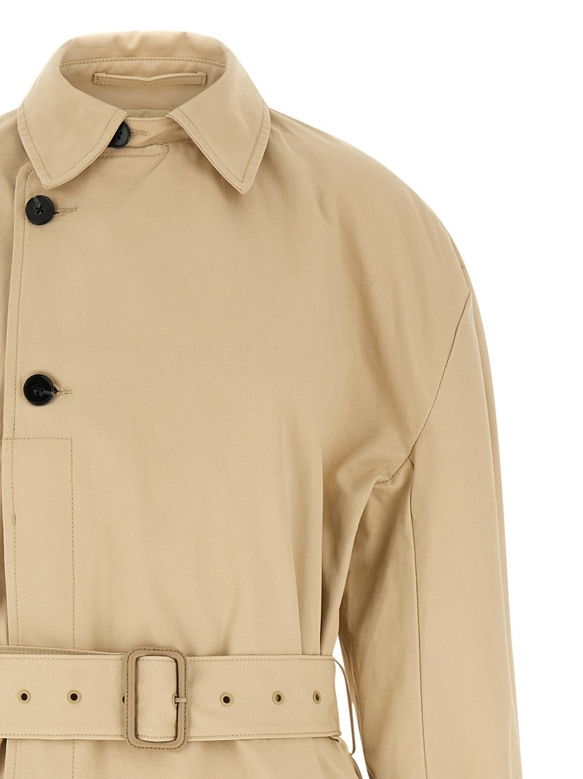 Entire Studios Button Closure Cotton Canvas Trench Coat