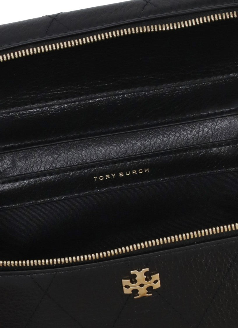 Tory Burch Black Quilted Leather Removable Strap Shoulder Bag