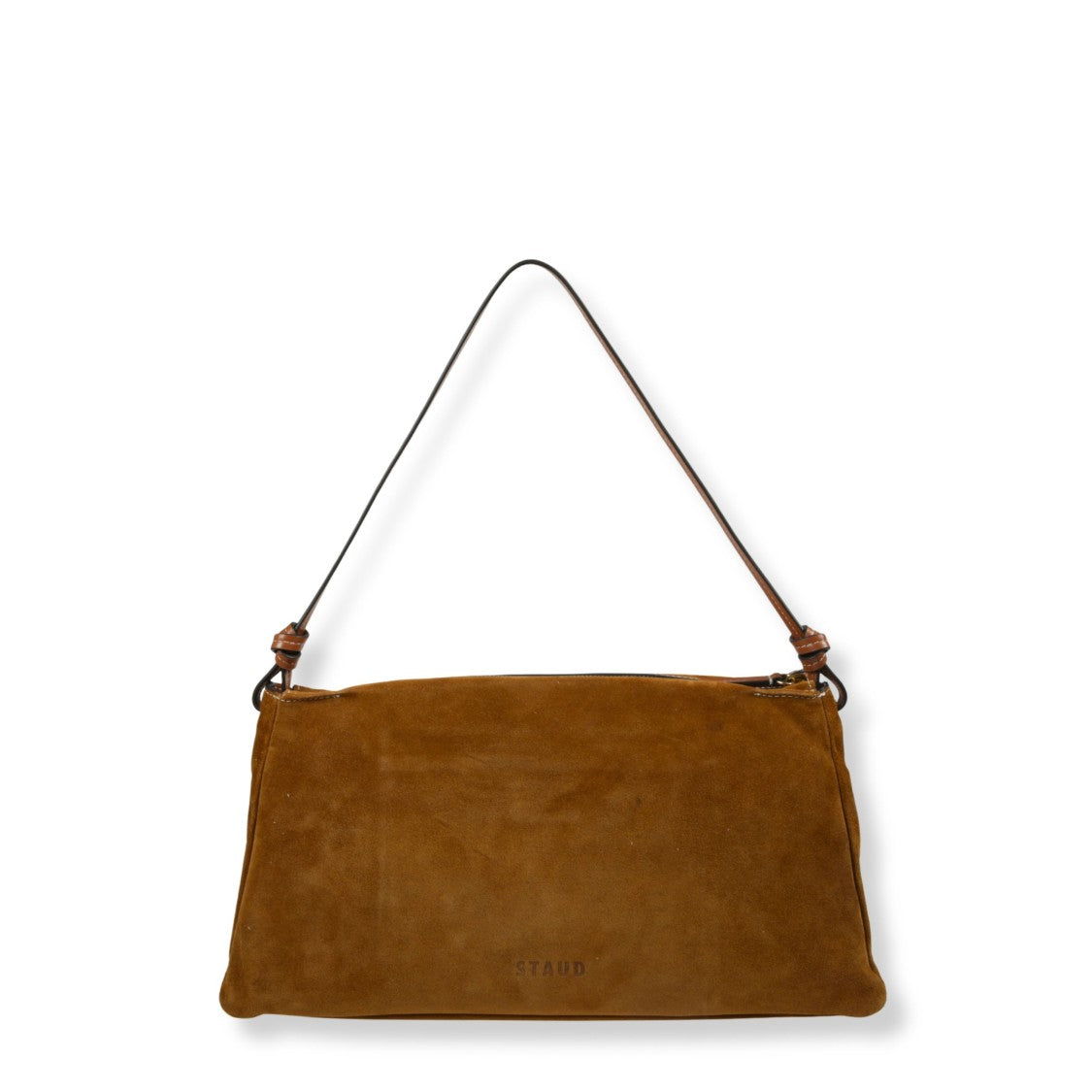 Staud Suede Shoulder Bag With Leather Handle