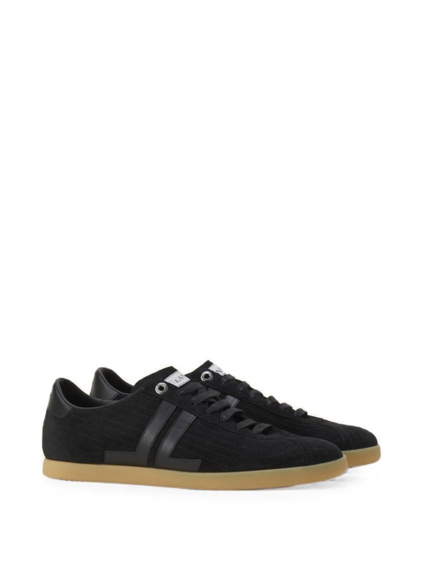 Lanvin Low-Profile Black Sneakers With Textured Detailing