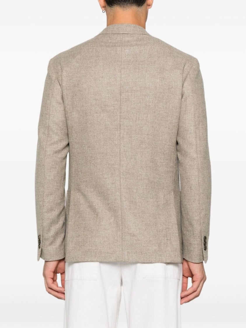 Lardini Beige Jacket With Two-Button Closure