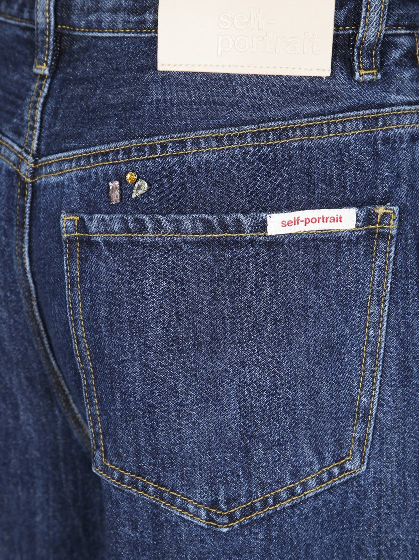 Self-Portrait Classic Straight-Leg Jeans With Mid-Rise Waist