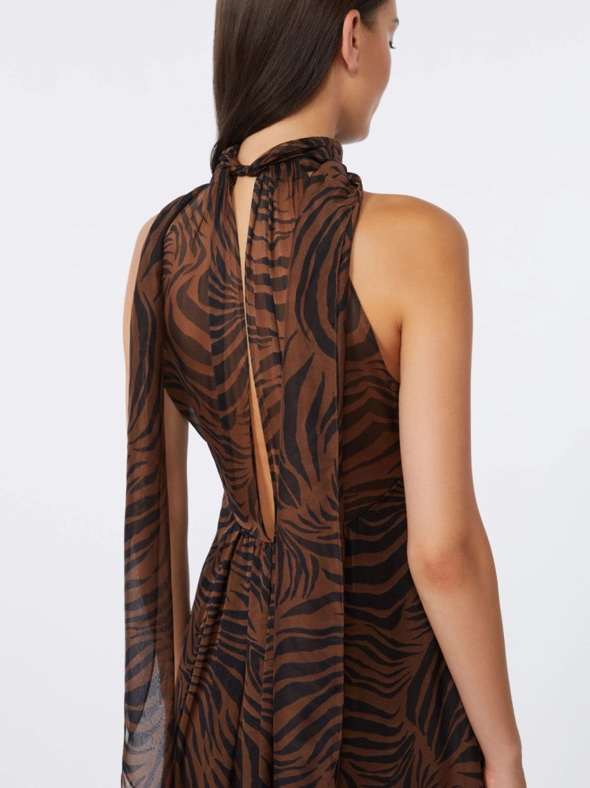 Max Mara Sleeveless Maxi Dress With Deep V-Neckline