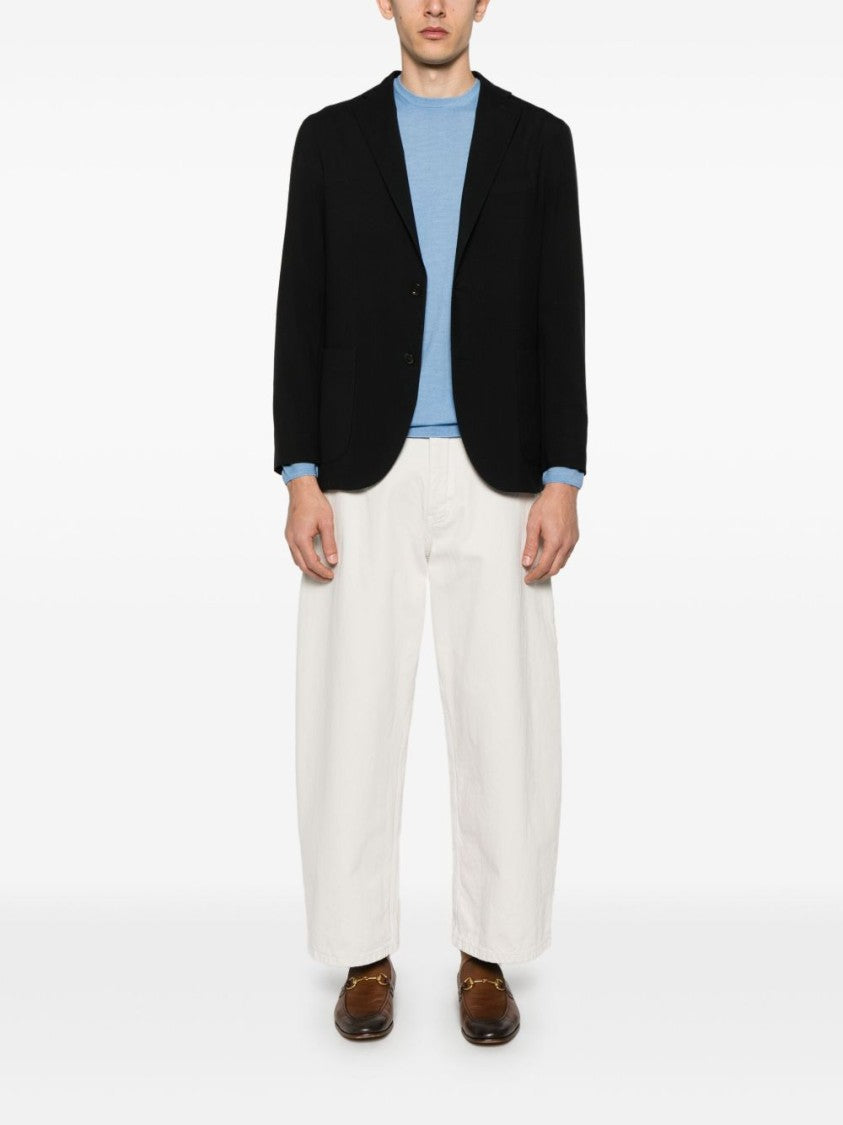 Boglioli Tailored Wool Blazer With Notched Lapels