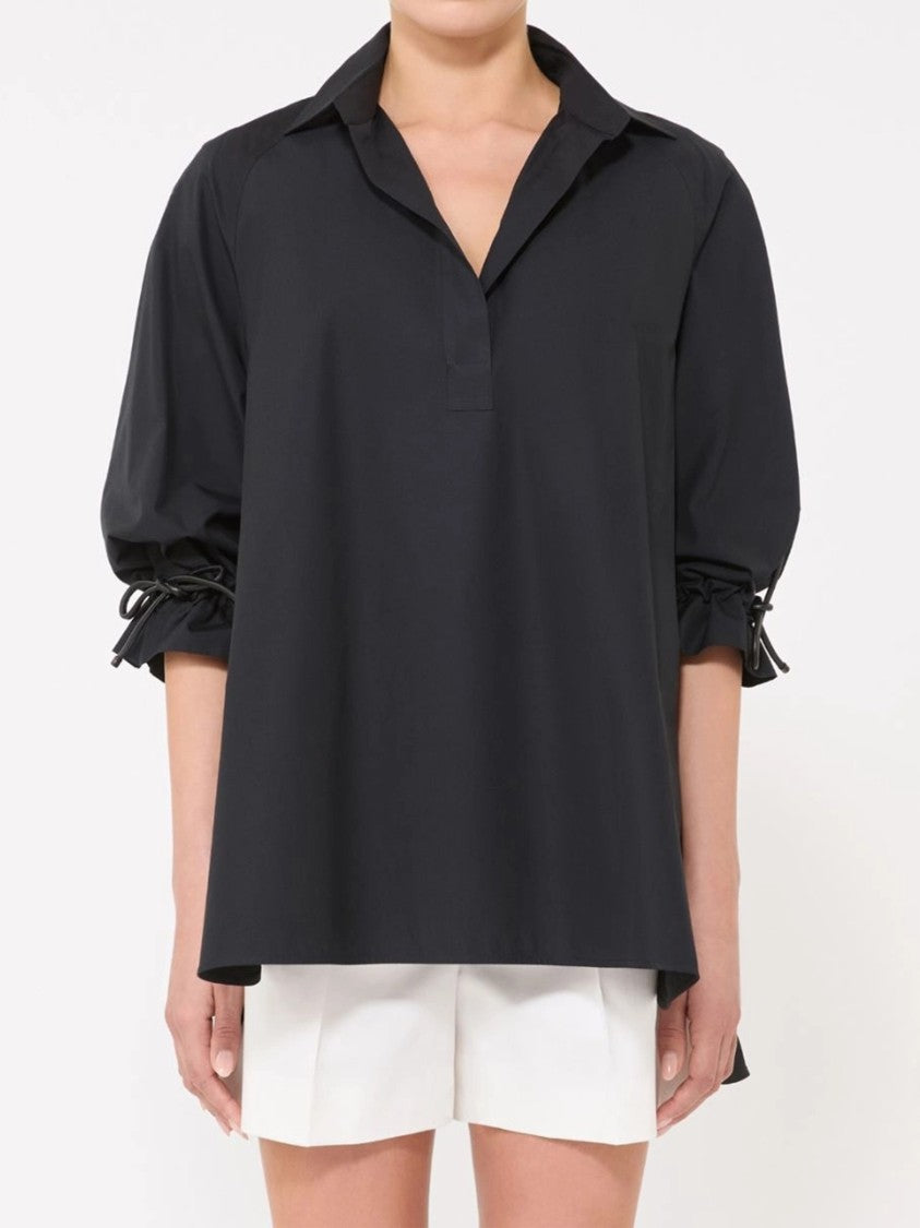 Max Mara Black Mxmadorni Boxy Drawstring Top