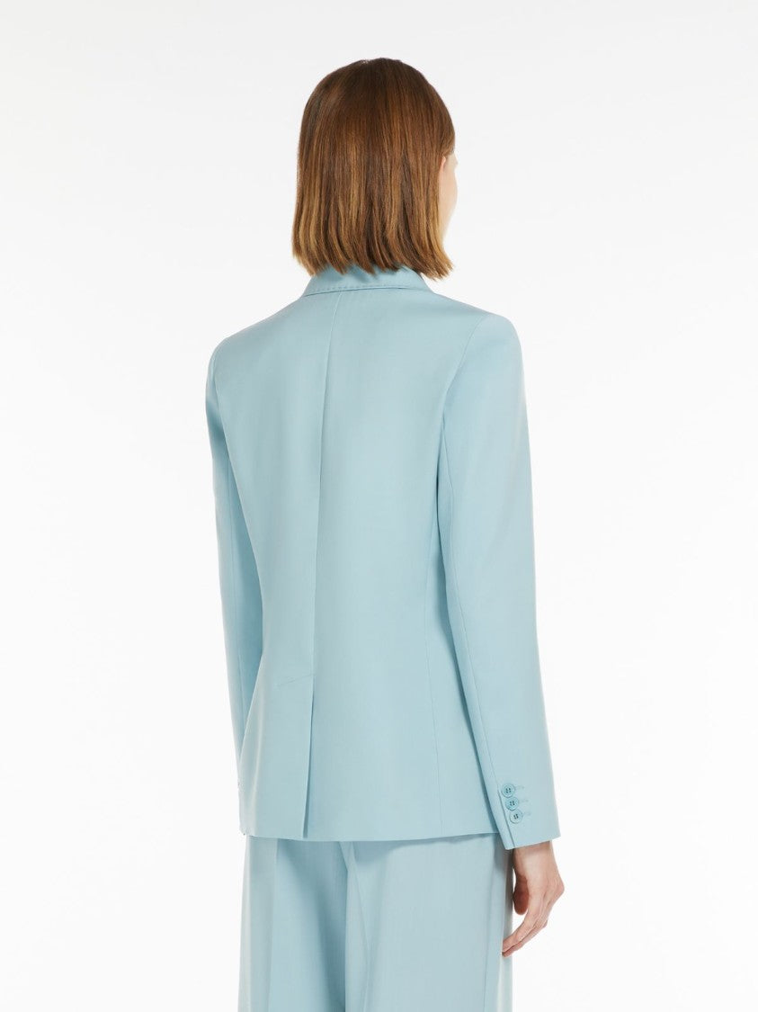 Max Mara Double-Breasted Tailored Blazer In Stretch Wool