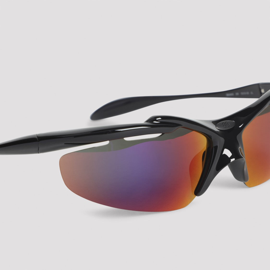 Balenciaga Black Mirror Infrared Acetate Turbo D-Fram Bb0464s Sunglasses