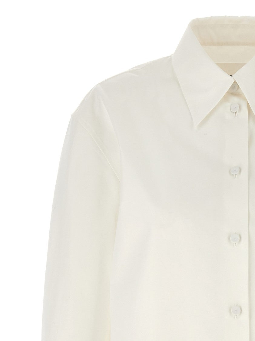 Jil Sander Cotton Poplin Shirt With Button Closure