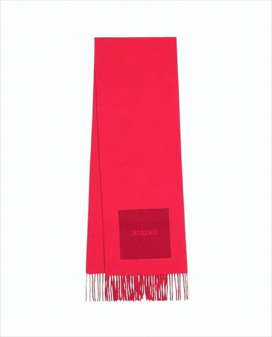 Jacquemus Long Wool Scarf With Fringed Edges