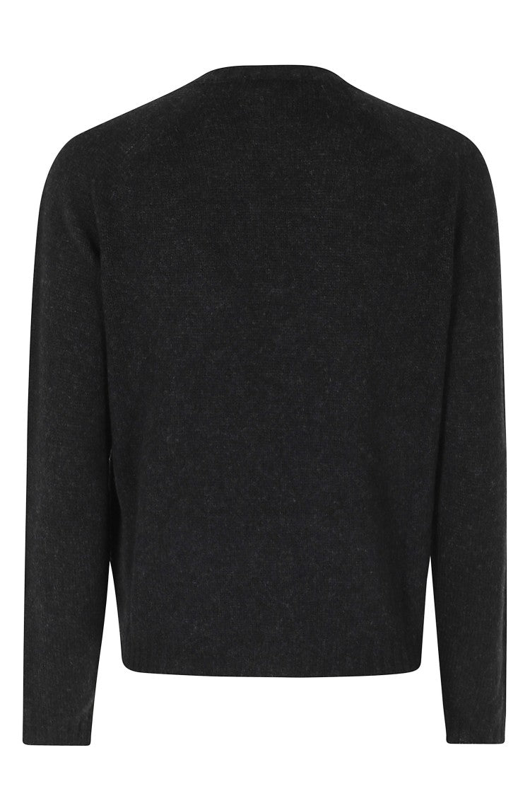 Roberto Collina Black Scollo V Ml Wool-Blend Sweater