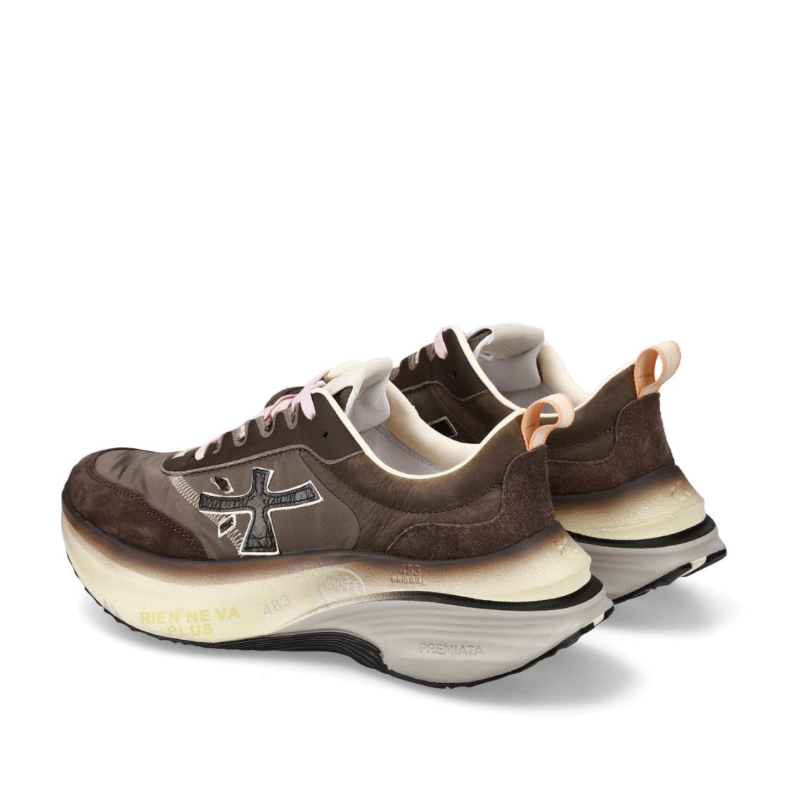 Premiata Hill Sneakers In Suede And Technical Fabric Hill