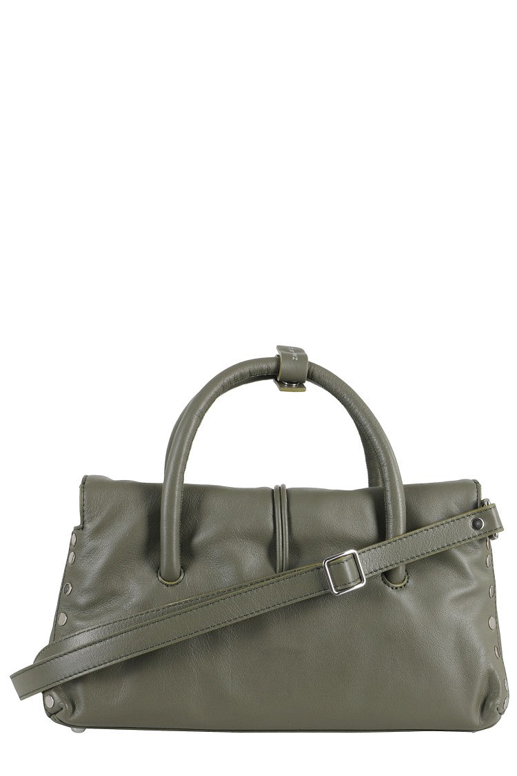 Zanellato Olive Green Leather Dotta Saeta Small Handbag