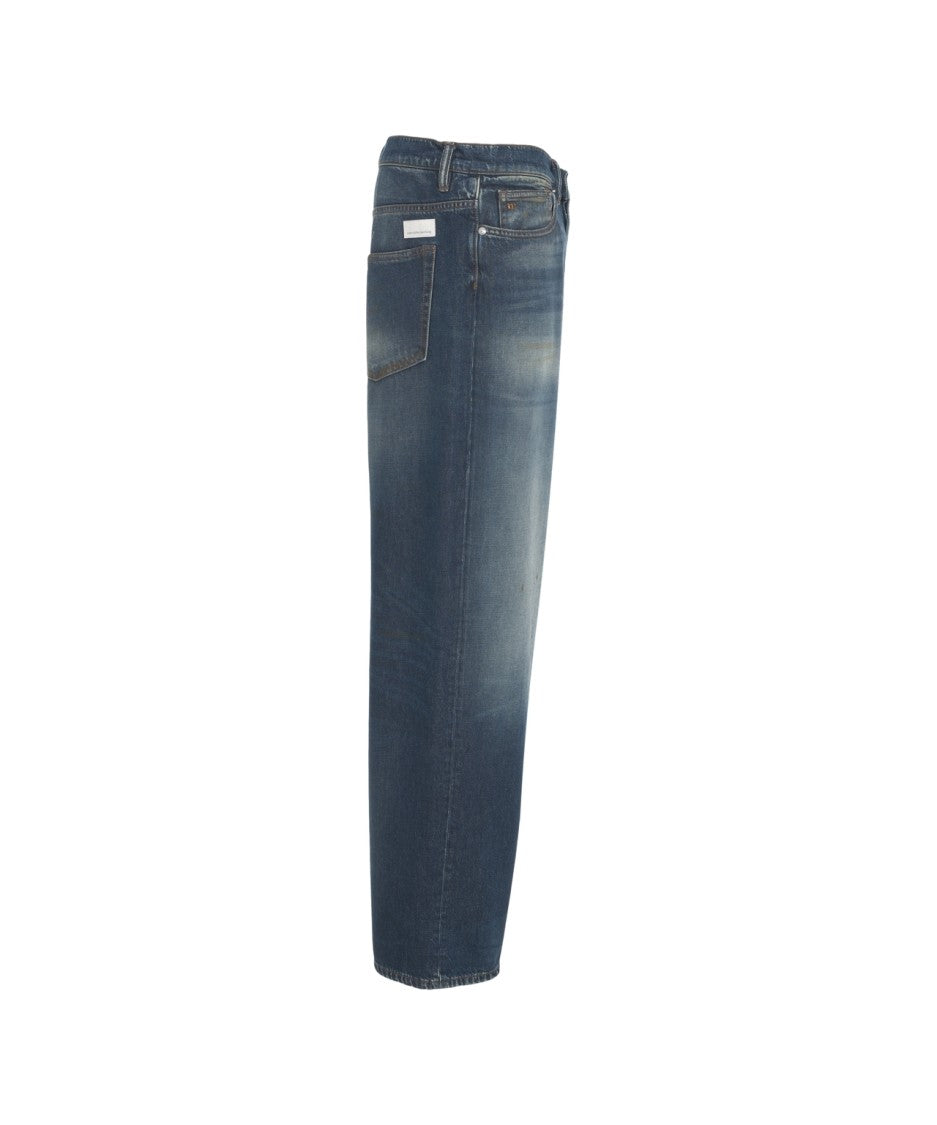 Nine In The Morning Relaxed Fit Tapered Blue Denim Icaro Jeans