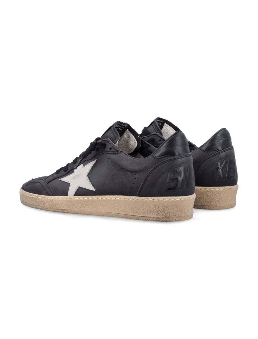 Golden Goose Ballstar Low-Top Black Leather Sneakers