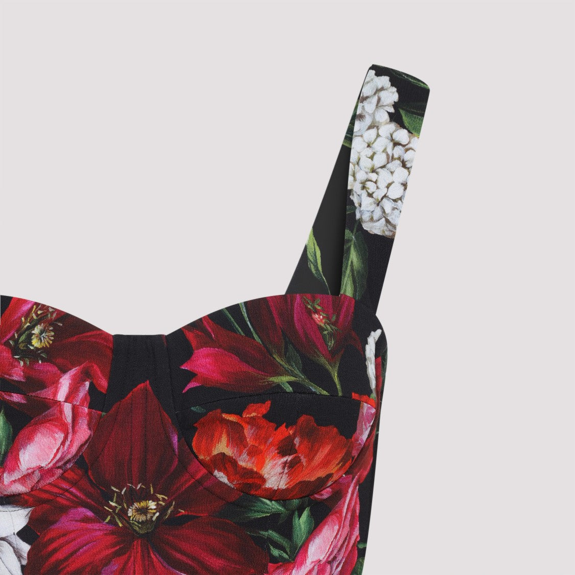 Dolce & Gabbana Multicolor Flower Cotton Midi Dress