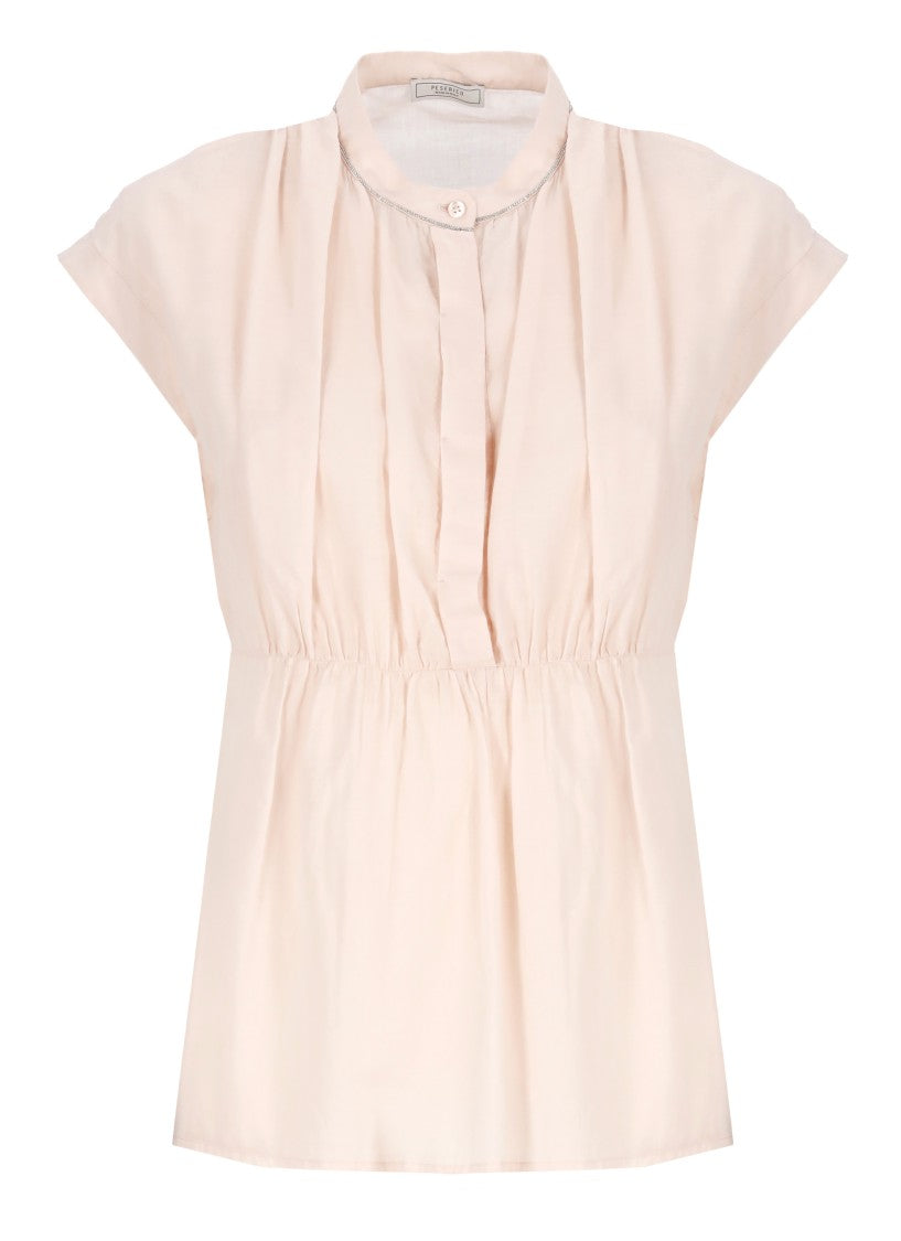 Peserico Pink Cotton Blouse