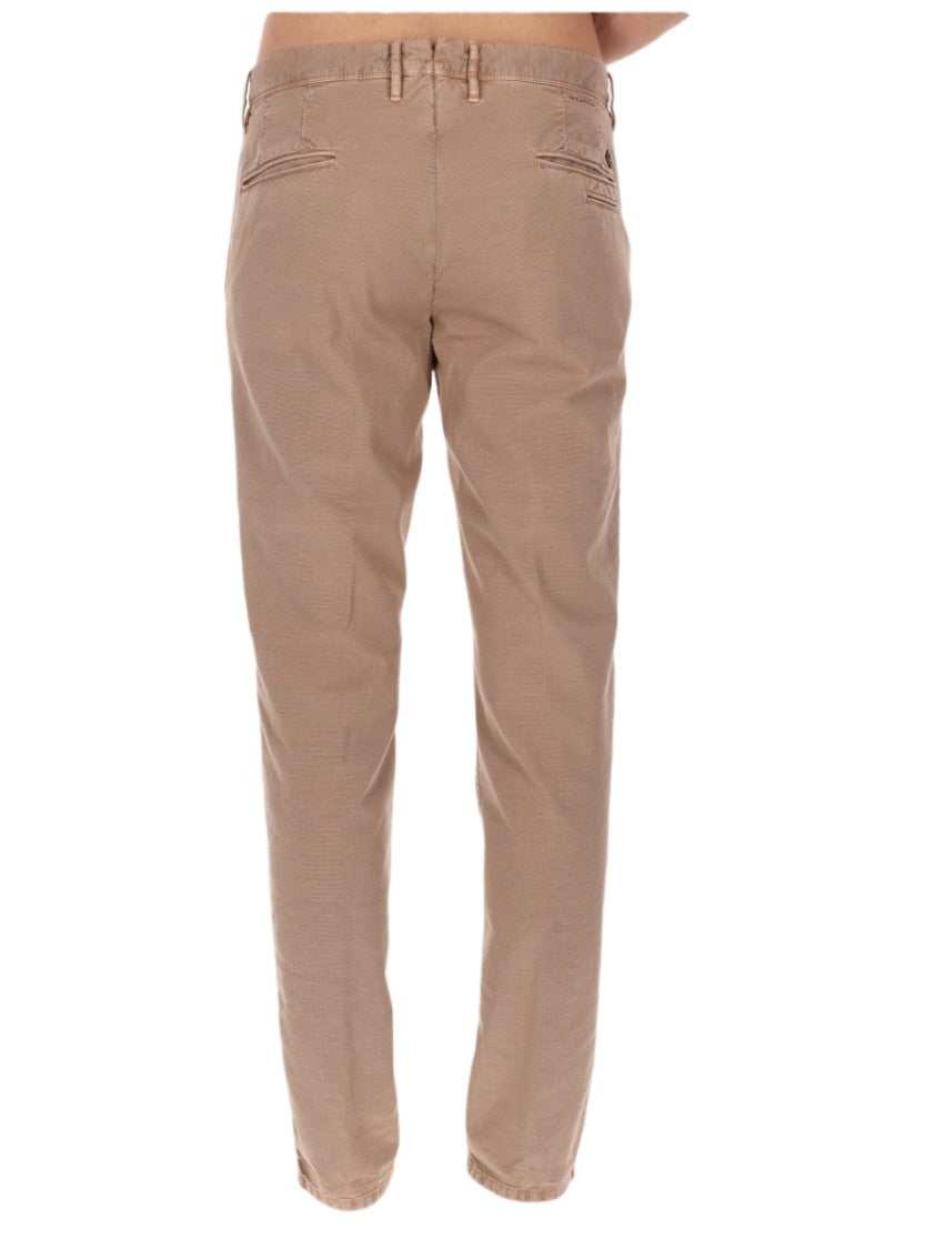 Incotex Brown Tapered Cotton-Blend Chinos