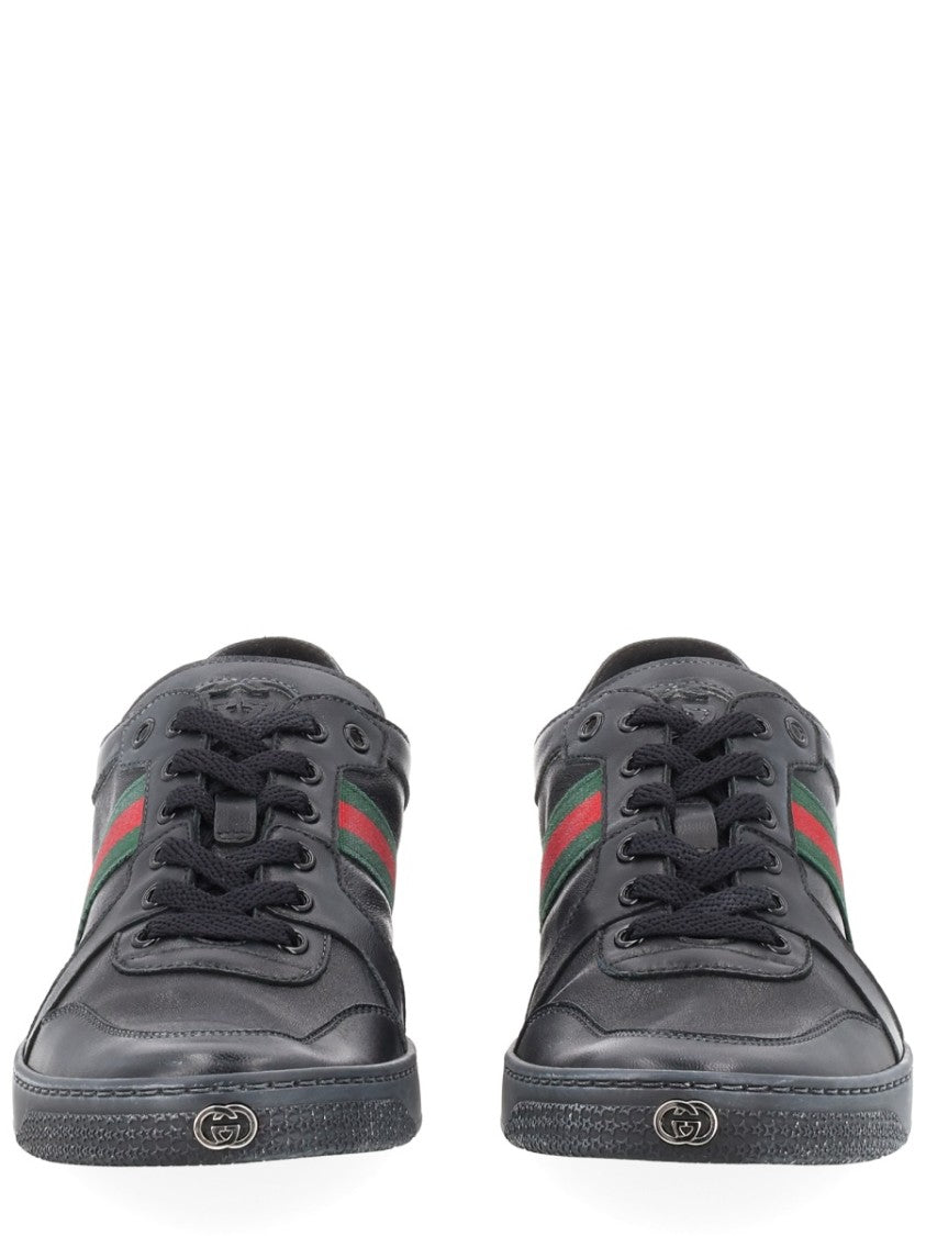 Gucci Stretch Low-Top Leather Effect Sneakers