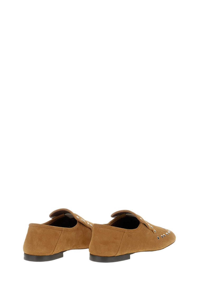 Wales Bonner Premium Suede Slip-On Slippers With Metal Stud Embellishments