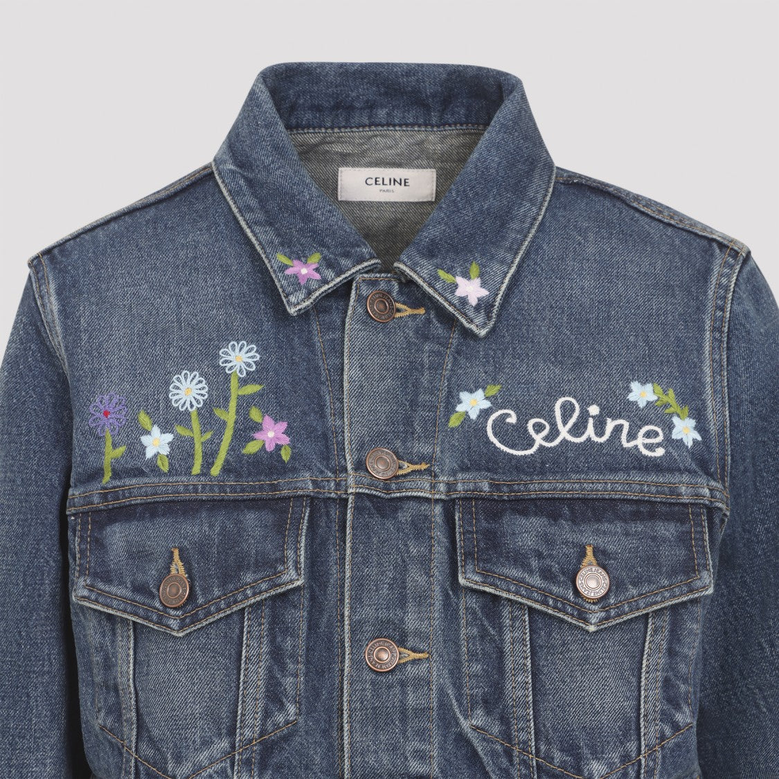 Celine Vintage Blue Denim Jacket