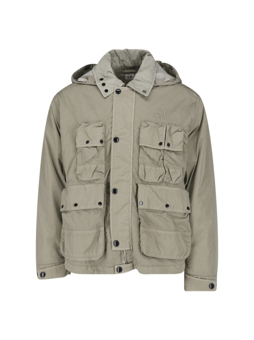 C.P. Company Hooded Heavy Chrome-R Jacket With Distinctive Goggle Lenses
