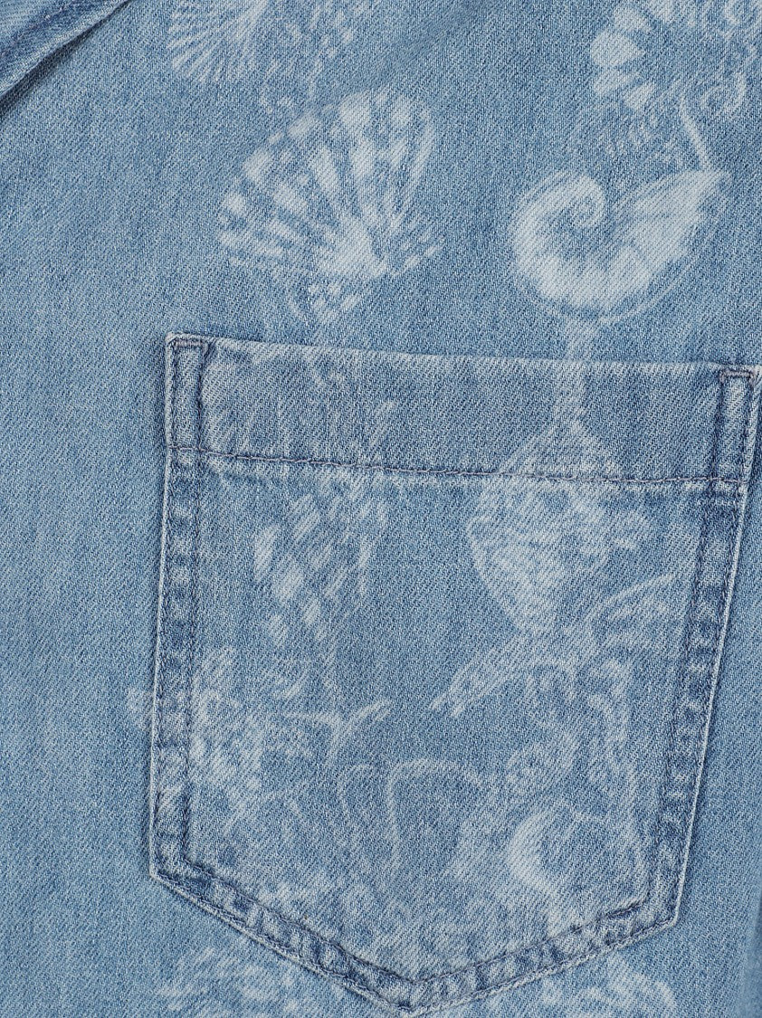 Versace Light Blue Denim Shirt