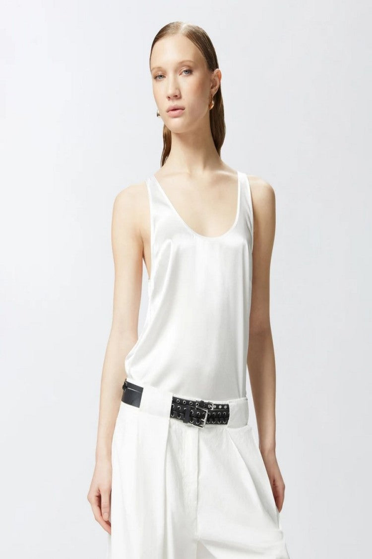 Pinko Sleeveless Silk Blend Elegant Top