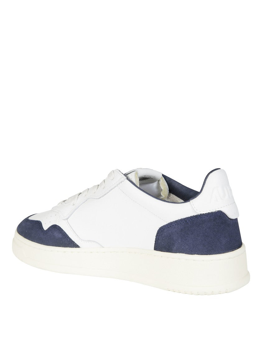 Autry Minimalist Navy Blue Suede Low-Top Sneakers